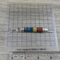 7 Chakras Genuine Gemstones Pendulum with Clear Quartz Point and Sphere - Balance & Healing, REIKI ENERGY