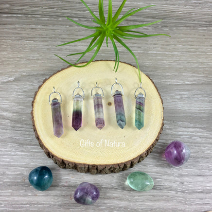 PREMIUM Rainbow Fluorite Pendants - Pick Your Piece - Double Termnation, Polished, Sterling Silver - *Mental Enhancement & Clarity*