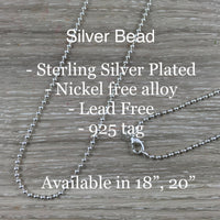 Chains - Pick from Cotton Cord, Stainless Steel, Sterling Silver Plated - Assorted Sizes