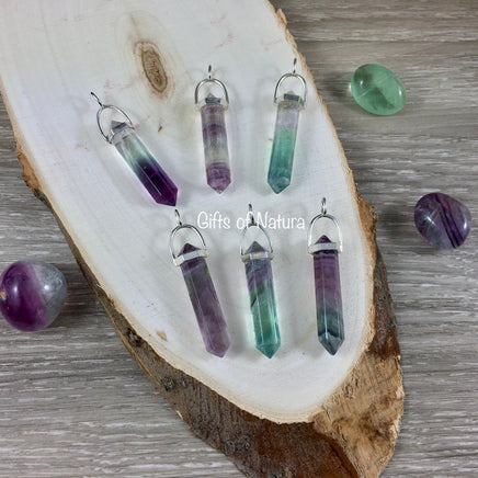 PREMIUM Rainbow Fluorite Pendants - Pick Your Piece - Double Termnation, Polished, Sterling Silver - *Mental Enhancement & Clarity*