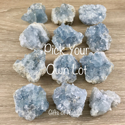 Celestite [3 PIECES LOT] - You Pick - Rough, Natural, Unpolished - * SERENITY* - *Angelic Communication* - Throat Chakra - Reiki Energy