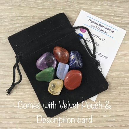 7 Chakra Gemstones Kit with Tree of Life Gemstone Keychain - Handcrafted with Genuine Stones