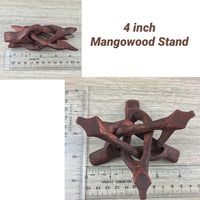 Hand Carved Genuine Mangowood Cobra Stands - Multiple sizes - ADJUSTABLE - BEAUTIFUL - Great for Crystals & Spheres