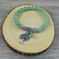 Tree of LIfe Handcrafted Bracelet with Aventurine - REIKI HEALING