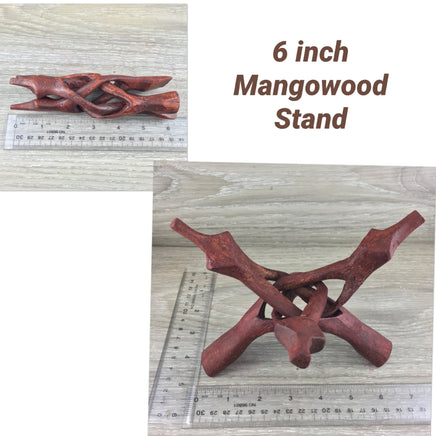 Hand Carved Genuine Mangowood Cobra Stands - Multiple sizes - ADJUSTABLE - BEAUTIFUL - Great for Crystals & Spheres