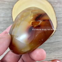 BIG Carnelian Heart - 2.5" Length - Smooth, Polished, Expert Craftsmanship - *COURAGE* - *CONFIDENCE* - Reiki Energy