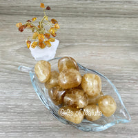 Honey Calcite Tumbled Stones - Polished, Smooth, Beautiful Inclusions - *RELAXATION* - *Enhance Meditation* - *Stimulates Will*