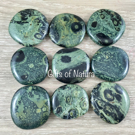 Kambaba Jasper Palm Stone / Earth Stone - Smooth, Hand-Polished - Natural - *CREATIVITY* - *GROWTH* - *ABUNDANCE* - Reiki Healing