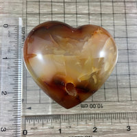 BIG Carnelian Heart - 2.5" Length - Smooth, Polished, Expert Craftsmanship - *COURAGE* - *CONFIDENCE* - Reiki Energy