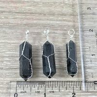 Small Black Tourmaline Pendant  - Polished Point - Double Terminated - FREE CORD! - *Repels Negativity* - *Protection* - Reiki Energy