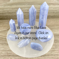 Blue Lace Agate - Tumbled, Natural, No Dyes - *COMMUNICATION* - *CONFIDENCE* - *CLARITY* - Throat Chakra - Reiki Healing