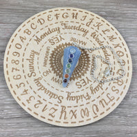 Genuine Angelite Pendulum with 7 Chakra Gemstones - *Angelic Communication* - *Serenity* - *Expanded Awareness*
