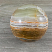 BIG Rainbow Onyx Sphere - 2.5" - Over 1 lb! Natural, No dyes. Beautifully Banded - *Stone of INNER STRENGTH* - *Mental Focus* -