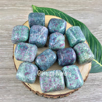 Ruby Kyanite Fuschite - Tumbled - Smooth, Chunky, Polished - *CALMING & PROTECTION* - *PASSION* - Reiki Healing