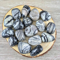 Picasso Marble (Net Jasper) - Tumbled, No Dyes, Natural - 0.75" - 1" - *Stimulates Resilience*, *CALMING*, *Find Purpose* - Reiki Healing
