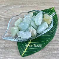 Aquamarine - 2 sizes to Choose - Natural, No Dyes, Tumbled - *Soothing* - *Enhance Communication* - *Truth* - Throat Chakra, Reiki Energy