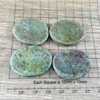 Ruby Zoisite Palm Stone | Worry Stone - Hand Polished, Grooved - *Abundance* - *Love* - *Passion for life* - Reiki Healing