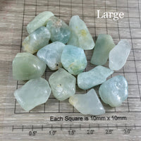 Aquamarine - 2 sizes to Choose - Natural, No Dyes, Tumbled - *Soothing* - *Enhance Communication* - *Truth* - Throat Chakra, Reiki Energy