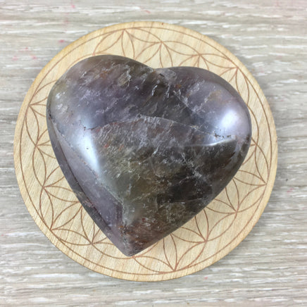 Auralite | Super Seven (Melody Stone) Heart - Puffy! Hand Polished - Non Treated - High Vibration Stone - Reiki Energy