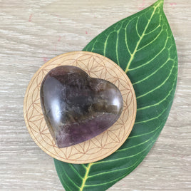Auralite | Super Seven (Melody Stone) Heart - Puffy! Hand Polished - Non Treated - High Vibration Stone - Reiki Energy