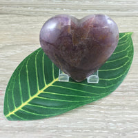 Auralite | Super Seven (Melody Stone) Heart - Puffy! Hand Polished - Non Treated - High Vibration Stone - Reiki Energy