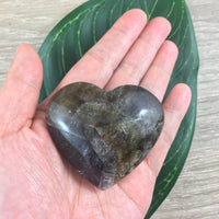 Auralite | Super Seven (Melody Stone) Heart - Puffy! Hand Polished - Non Treated - High Vibration Stone - Reiki Energy