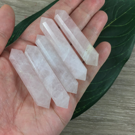 Rose Quartz Points - Double Terminated - Pretty Pink - Smoothly Polished - *Emotional Healing* - *Love* - Reiki Energy