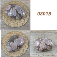 Flower Agate Palm Stone - YOU PICK - Natural, Beautiful, Smooth, Polished - *Self-Growth* - *Motivation* - * Passion* - Reiki Healing