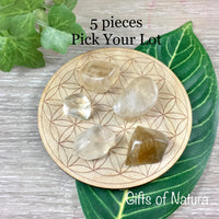 Natural Citrine - 5 PIECES - Pick Your Lot! - Non-heated, All Natural,  Polished - *Personal Will* - *Abundance* - *Manifestation*