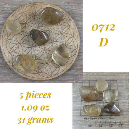 Natural Citrine - 5 PIECES - Pick Your Lot! - Non-heated, All Natural,  Polished - *Personal Will* - *Abundance* - *Manifestation*