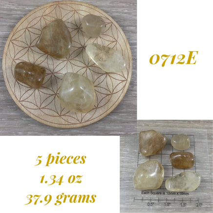 Natural Citrine - 5 PIECES - Pick Your Lot! - Non-heated, All Natural,  Polished - *Personal Will* - *Abundance* - *Manifestation*