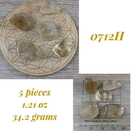 Natural Citrine - 5 PIECES - Pick Your Lot! - Non-heated, All Natural,  Polished - *Personal Will* - *Abundance* - *Manifestation*