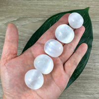 White Selenite - Tumbled, Smooth, Polished - 1" - *Spiritual Activation* - *Spirit Guide with Angels* * SERENITY * - Reiki Healing