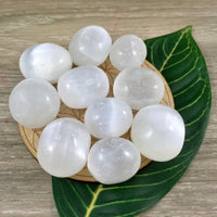 White Selenite - Tumbled, Smooth, Polished - 1" - *Spiritual Activation* - *Spirit Guide with Angels* * SERENITY * - Reiki Healing