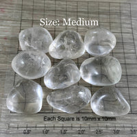 Clear Quartz (Rock Crystal) - 4 Sizes to Choose - EXCELLENT CLARITY!  Natural, Tumbled, Smooth - *Stone of Light* - *Cleansing* - *Healing*