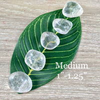 Clear Quartz (Rock Crystal) - 4 Sizes to Choose - EXCELLENT CLARITY!  Natural, Tumbled, Smooth - *Stone of Light* - *Cleansing* - *Healing*