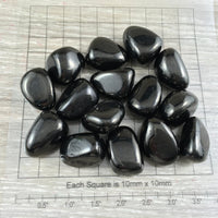 0.75" -Jet Crystal Stone - Smooth, Tumbled, Polished - *PROTECTION* - *PURIFICATION* - *GROUNDING*