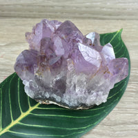 Chunky 3.25" Amethyst Cluster with Stand - SUPERB QUALITY, Natural, Unpolished, SPARKLY - Big Dark Beautiful Points - Calming