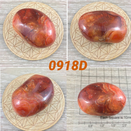 BIG Carnelian Palm Stone / Massage Stone - Premium Quality!  - Polished Crystal - *COURAGE* - *CONFIDENCE* - Reiki Energy