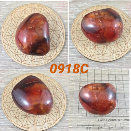 BIG Carnelian Palm Stone / Massage Stone - Premium Quality!  - Polished Crystal - *COURAGE* - *CONFIDENCE* - Reiki Energy