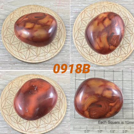 BIG Carnelian Palm Stone / Massage Stone - Premium Quality!  - Polished Crystal - *COURAGE* - *CONFIDENCE* - Reiki Energy