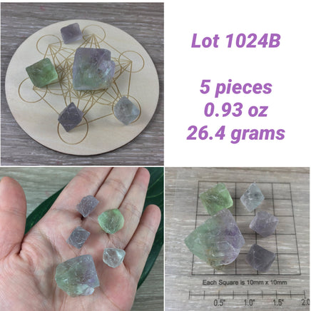 Fluorite Octahedrons - 100% Natural, Raw, Unpolished - "Mental Clarity" - "Clear Energy" - "Decision-Making"