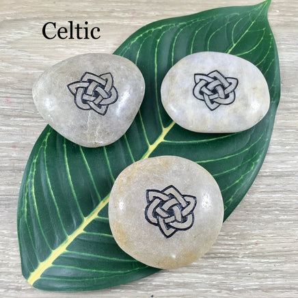 Genuine River Rock - INSPIRATIONAL SAYINGS - Nice Natural Gifts from Mother Nature - "Believe", "Home is where Heart is", "Celtic", "Lotus"