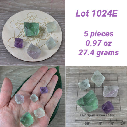 Fluorite Octahedrons - 100% Natural, Raw, Unpolished - "Mental Clarity" - "Clear Energy" - "Decision-Making"