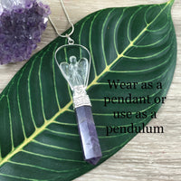 Gemstone Angel Point Pendant / Pendulum - Superb Craftsmanship - Bonus Pouch!