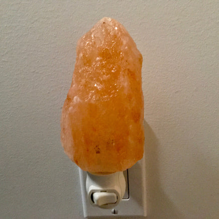 Night Light - Himalayan Salt Crystal Lamp - Comes with Light Bulb and Switch - Nature's Ionizer - Sleep Better