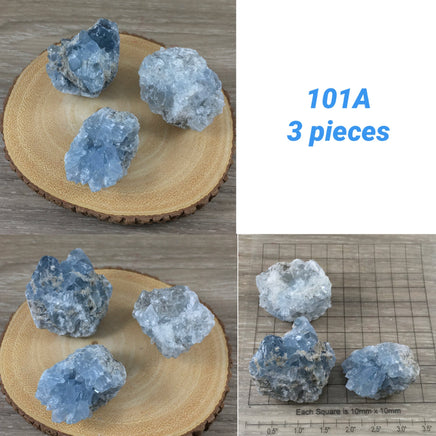 Celestite [3 PIECES LOT] - You Pick - Rough, Natural, Unpolished - * SERENITY* - *Angelic Communication* - Throat Chakra - Reiki Energy