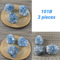 Celestite [3 PIECES LOT] - You Pick - Rough, Natural, Unpolished - * SERENITY* - *Angelic Communication* - Throat Chakra - Reiki Energy