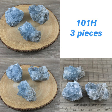 Celestite [3 PIECES LOT] - You Pick - Rough, Natural, Unpolished - * SERENITY* - *Angelic Communication* - Throat Chakra - Reiki Energy