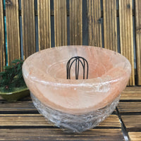 7" Bowl of Fire Salt Lamp - Himalayan Salt Crystal - Natural Air Ionizer - Excellent Natural Gift Choice!